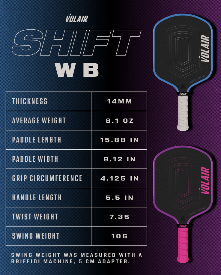Click here to shop the Volair Shift Widebody paddle