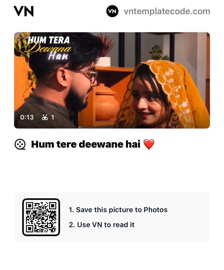 Hum Tere Deewane Hai VN Code