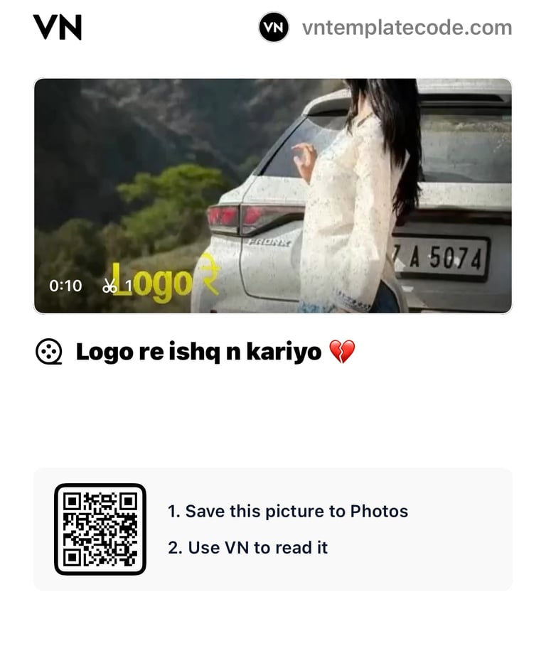 Logo Re Ishq Na Kariyo VN Code