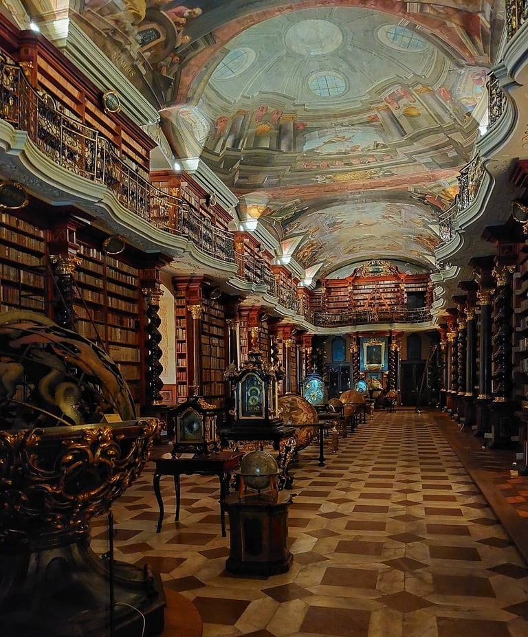 Clementinum biblioteka Praha Gabijos Barišauskaitės nuotrauka