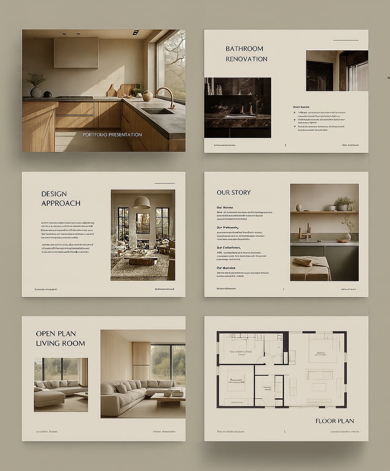 LIVAID Portfolio-Präsentation für Architektur und Design