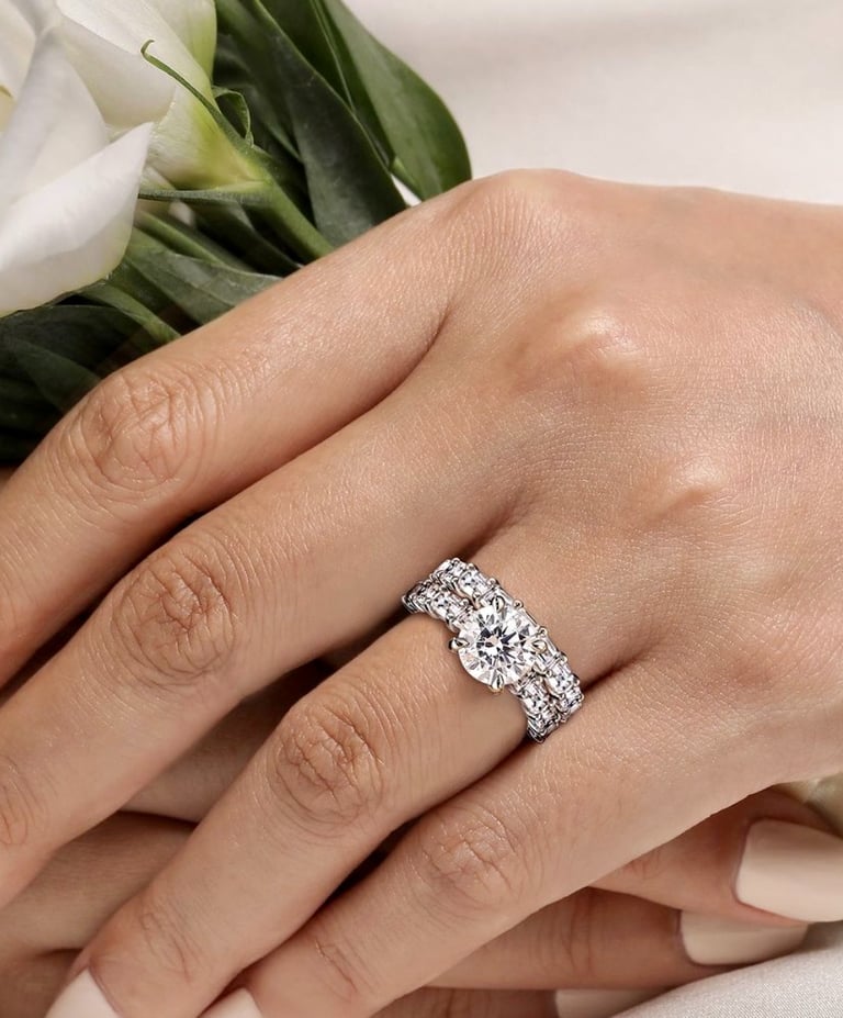 2 Carat diamond round ring