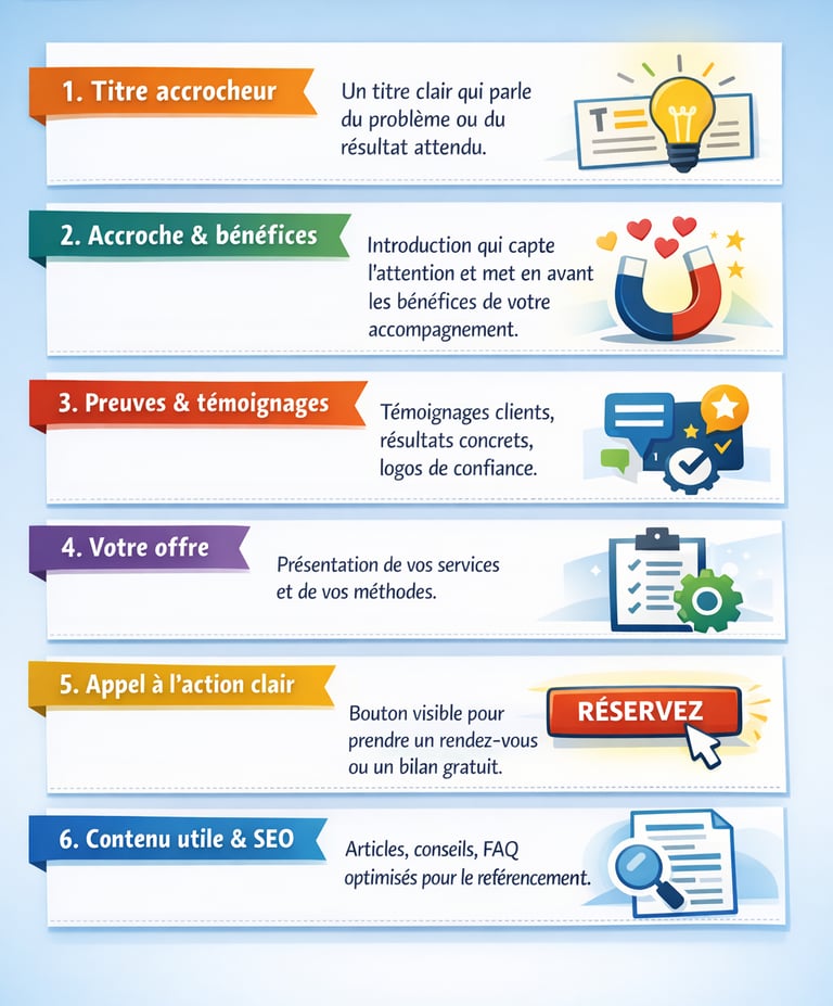 structure d'un site qui attire des clients