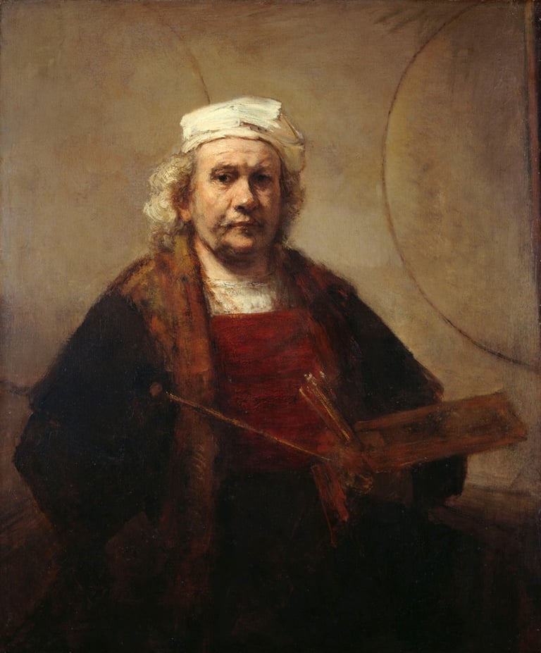 Self-Portrait with Two Circles, Rembrandt, c. 1665–1669, Kenwood House, London