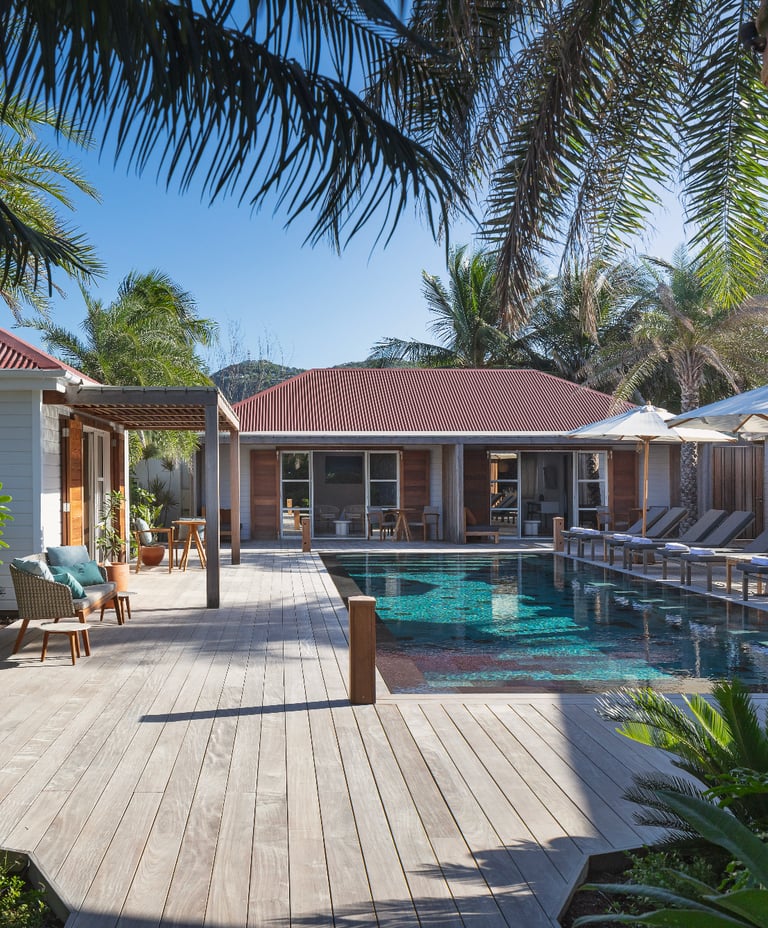 oasis jardin tropical villa 5 chambres, bungalow jardin st barth villa noah st jean vue mer plage