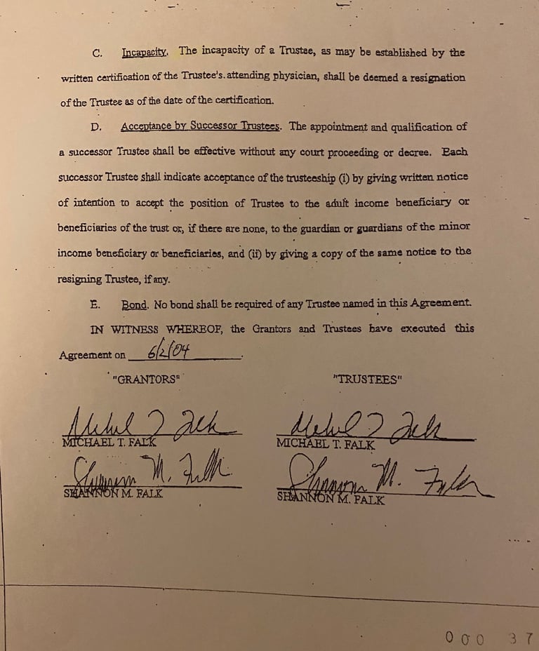 Jun 2, 2004 Property Agreement