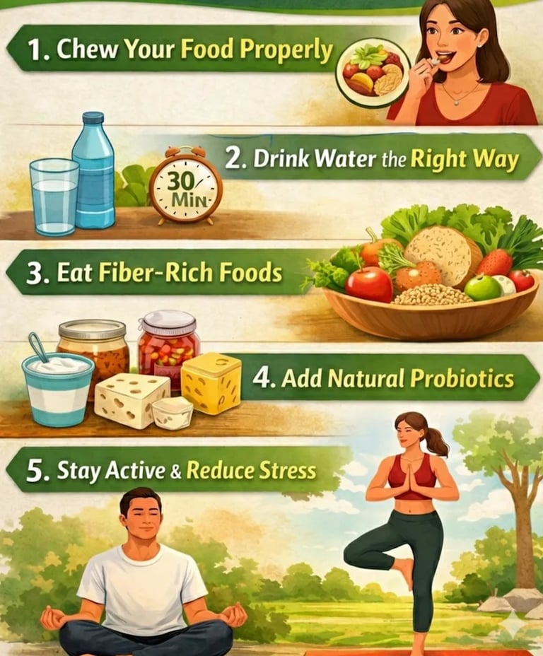5 essential health tips for better digestion and stress relief