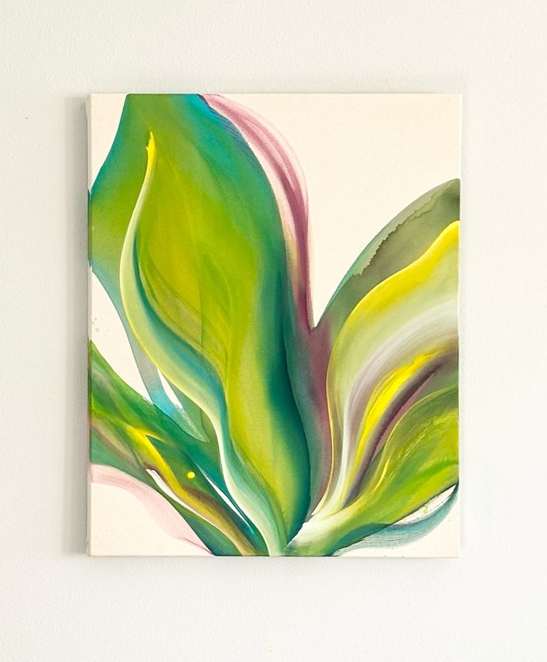 abstract painting by Anya Baboyedova inspired by natural landscapes