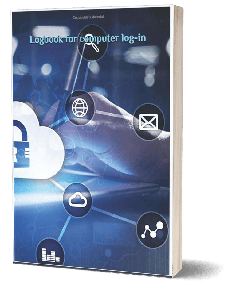 Password Diary Cover Blue