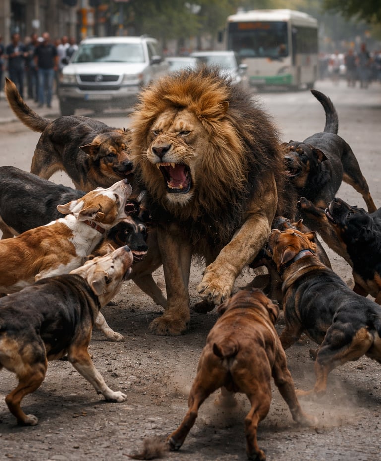 Combien de chien pour tuer un lion ?