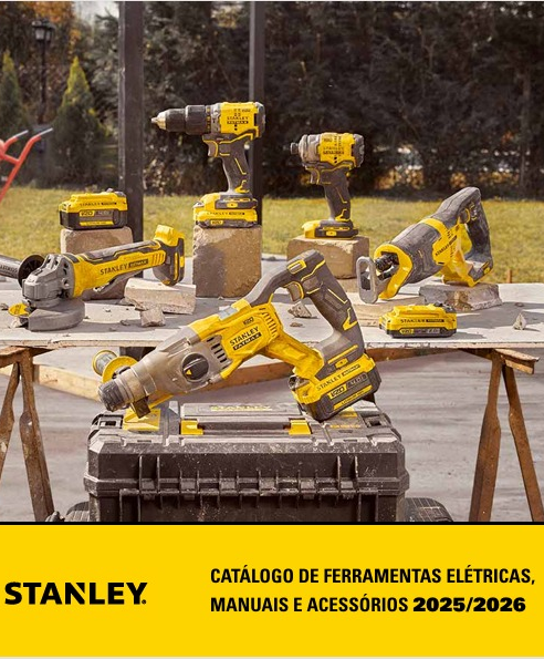 Portadas de los catálogos de herramientas eléctricas, manuales y a batería para descargar. Stanley