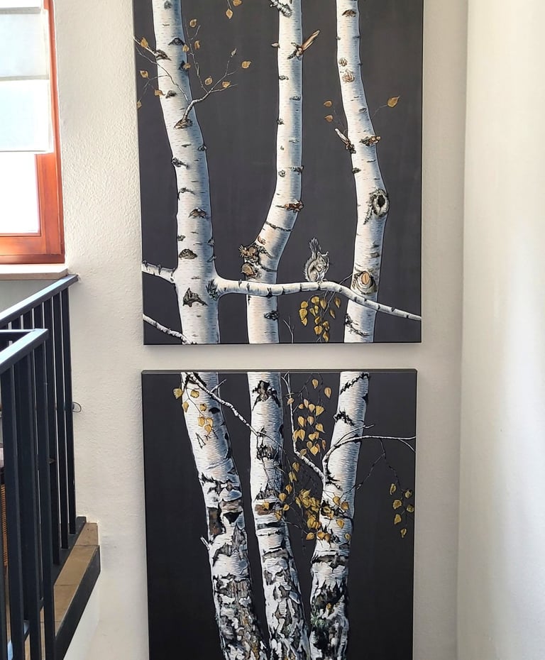 Álvaro Fernández Sáez Birken Gemälde