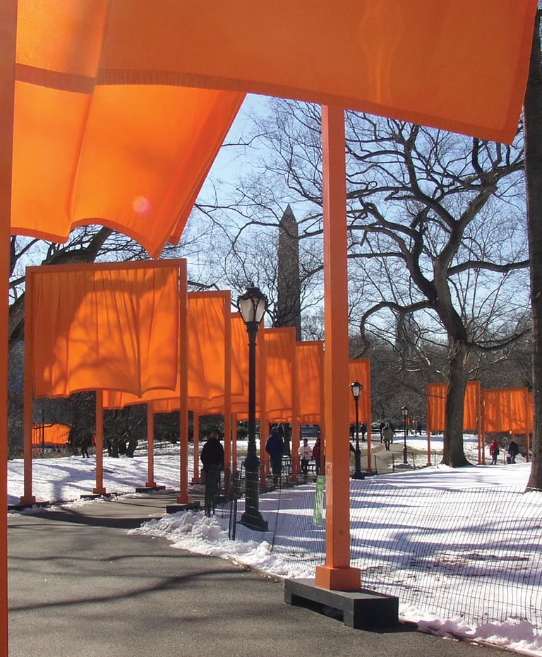 intervenção "The Gates", de Christo e Jeanne-Claude