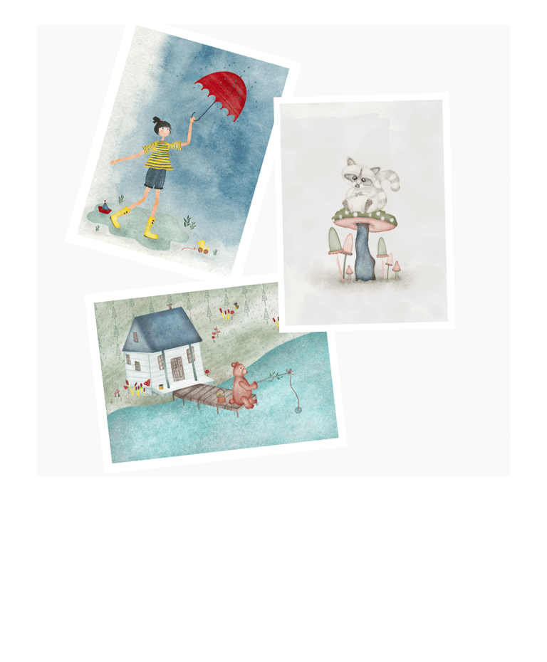 Whimsical notecards and greeting cards for sale