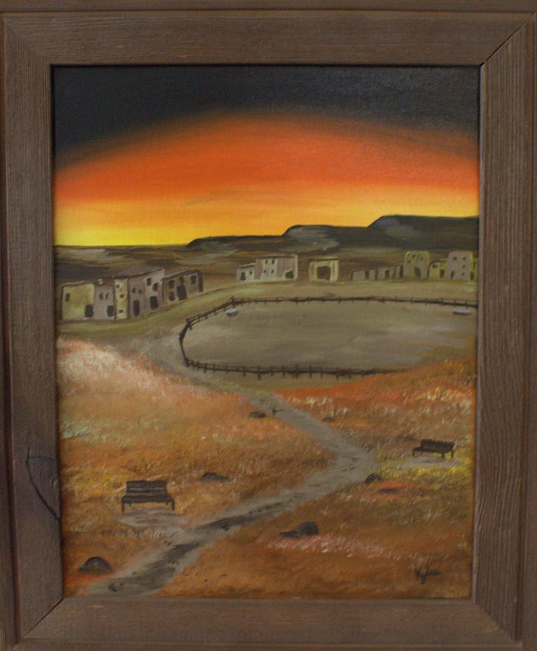 Sunset on the Fire Range (painting) Kylee Nicole Smith