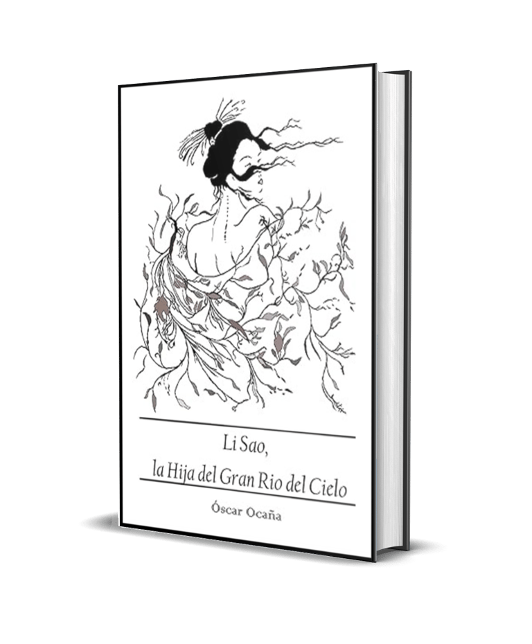 Portada del poemario ilustrado Li Sao; La Hija del Gran Río del Cielo, de Óscar Ocaña Parrón