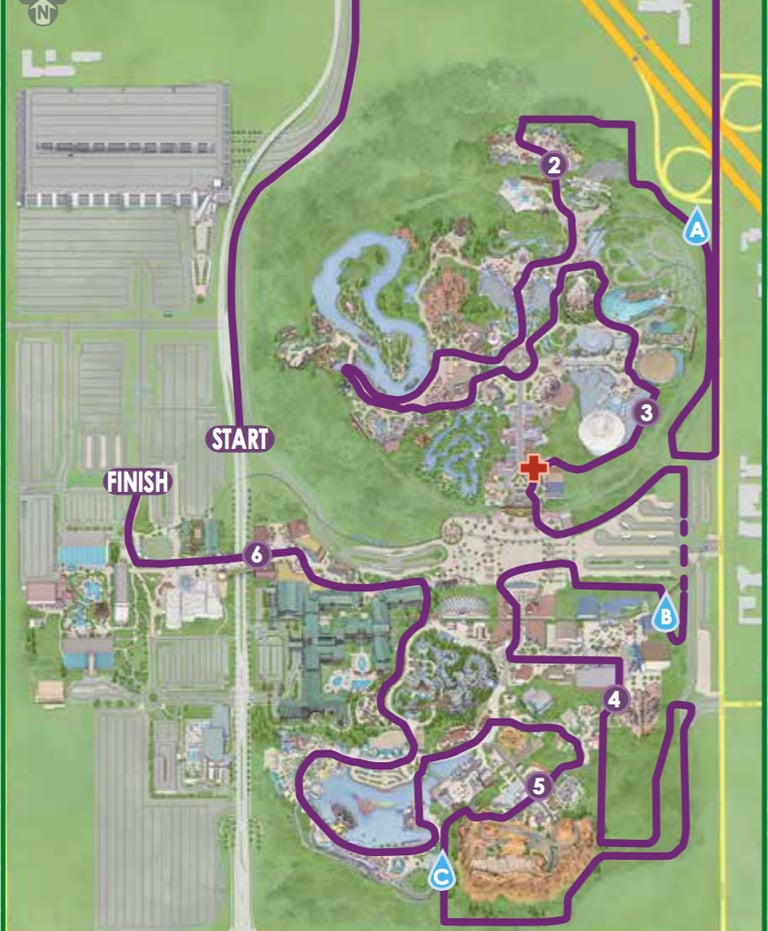 2016 runDisney Tinker Bell 10K Course Map