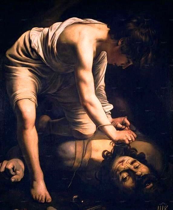 Caravaggio (b,1571)- David & Goliath' Head, II