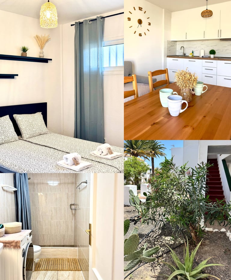 a collage of photos of a vacational house