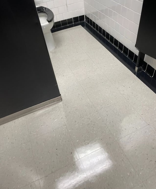 PROFESSIONAL JANITORIAL SERICES BATHROOM SPARKLING CLEAN PRECISION CLEANING SERVICES