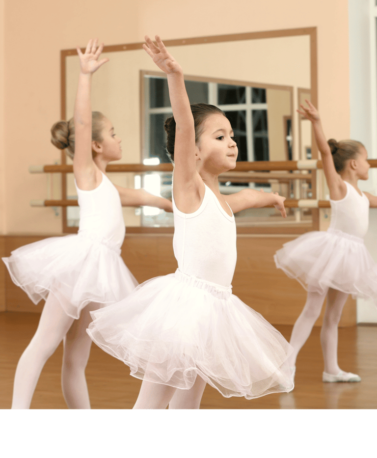 Young children learning ballet at AA Classical Ballet School in Calgary