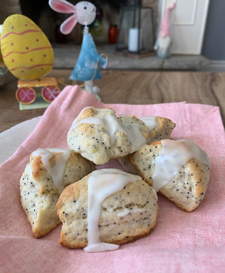 lemon poppyseed scones