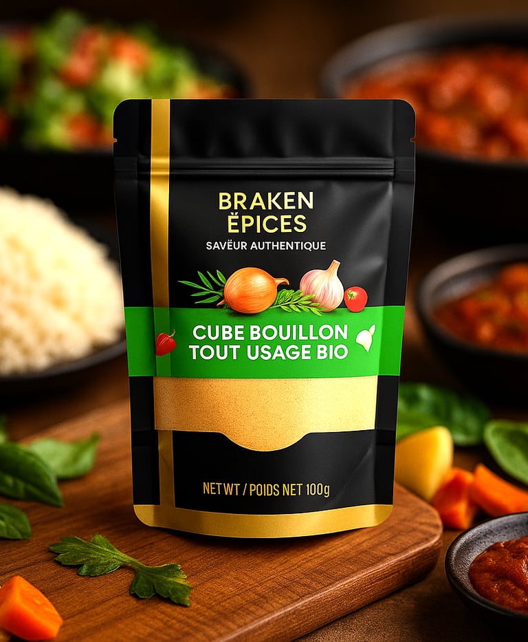 Braken Épices – cube bouillon tout-usage, mélange d’épices africaines camerounaise