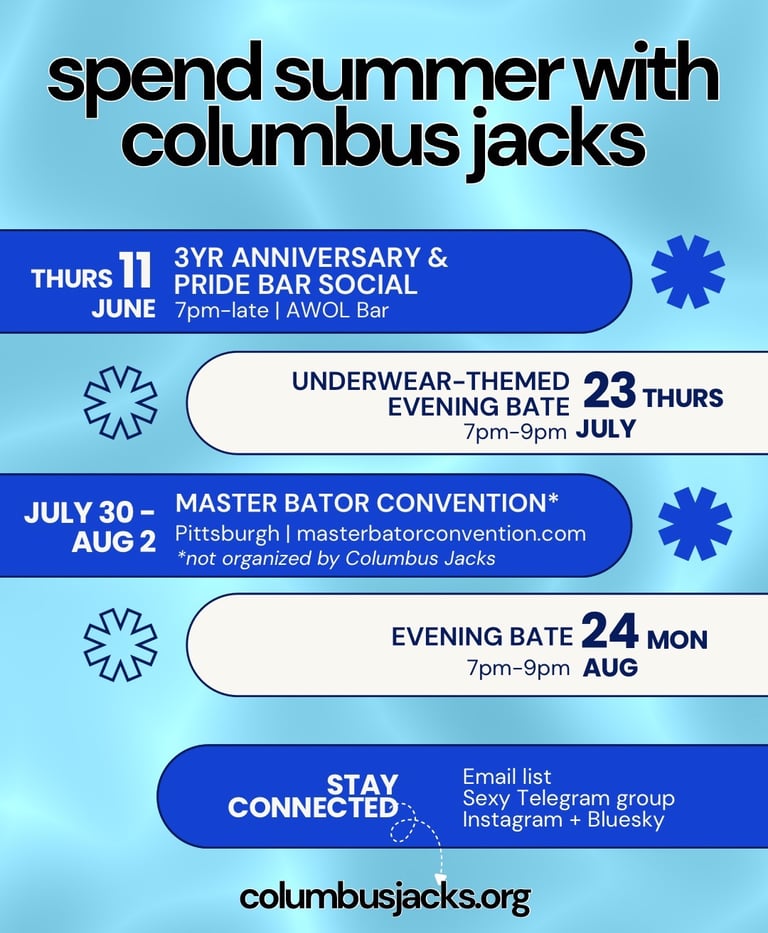 Columbus Jacks Summer 2026 dates graphic