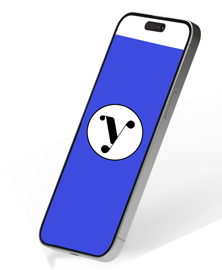 mobile phone with y symbol on it