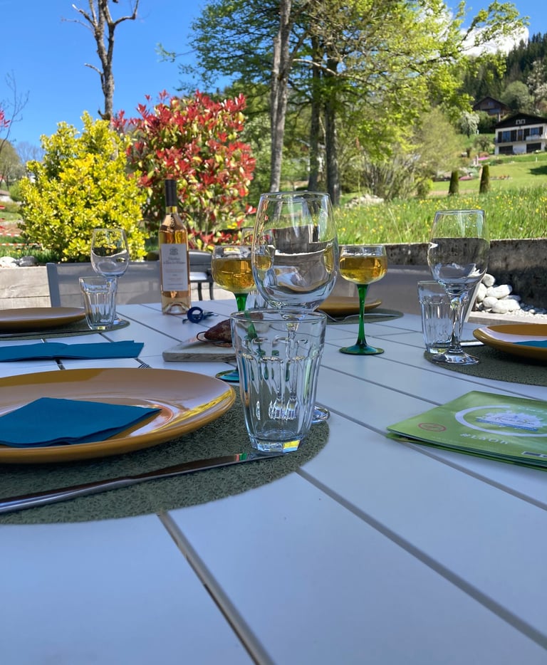 terrasse du gîte bois joli