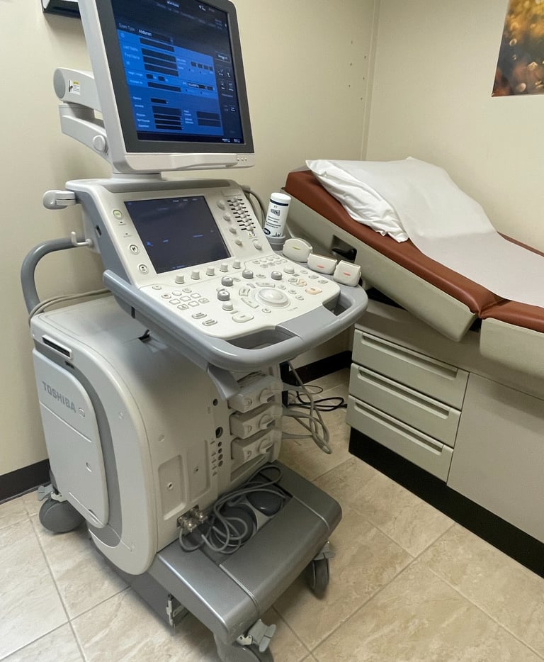 Ultrasond room & machine in Luxury Therapy & Ultrasound Center