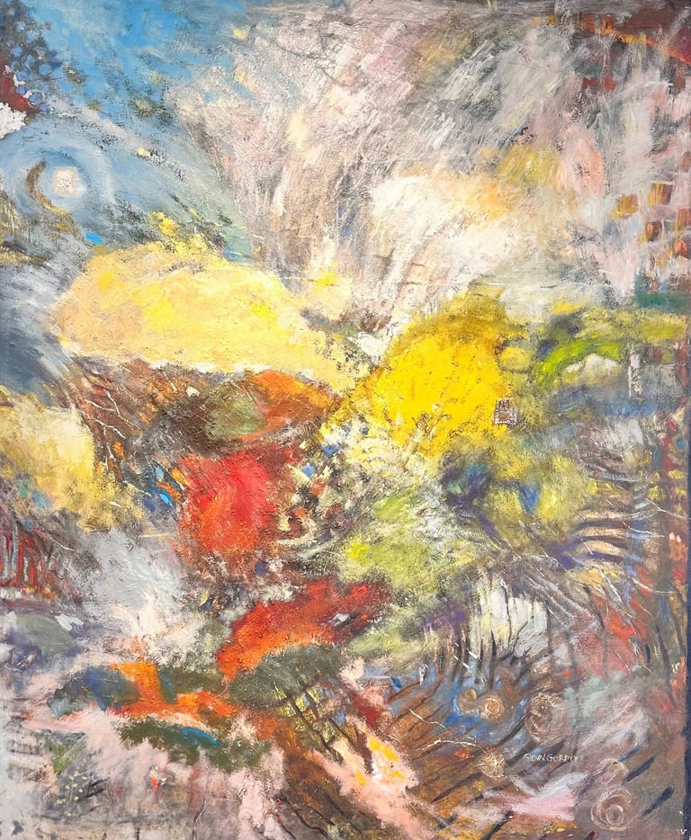 original multi-color abstract painting