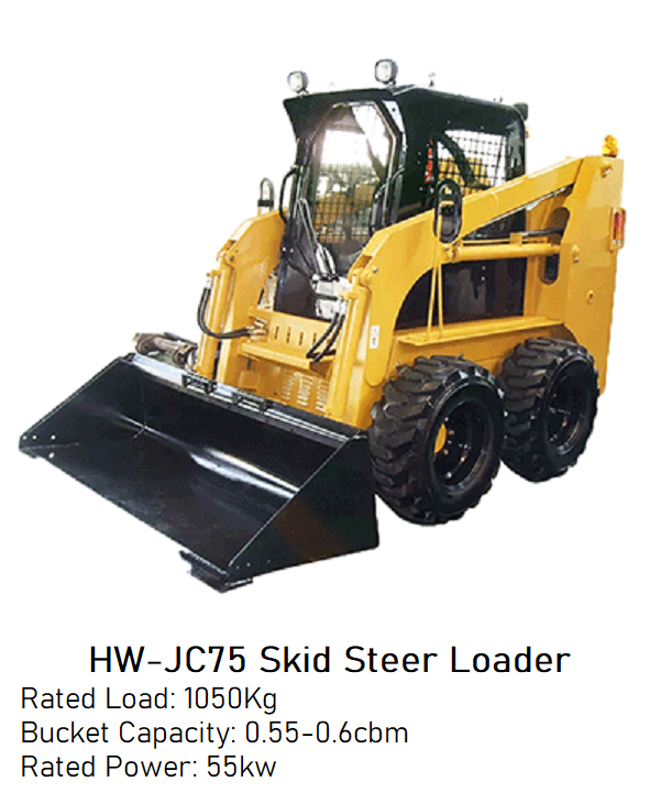 Brand New HW-JC75 Skid Steer Loader - Rated Load: 1050Kg image