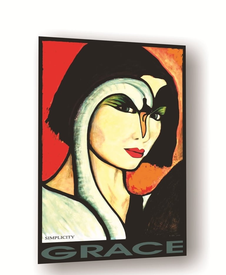 Grace Women Face Swan Animal Spirit Portrait