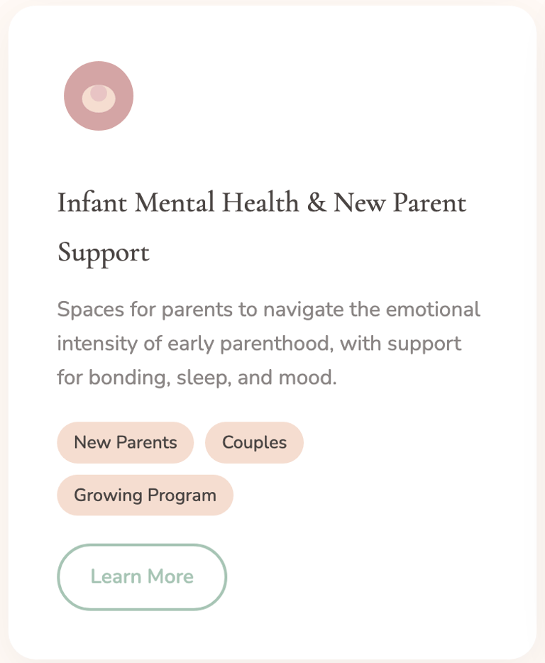 link for new parents and mothers for infant mental health care 