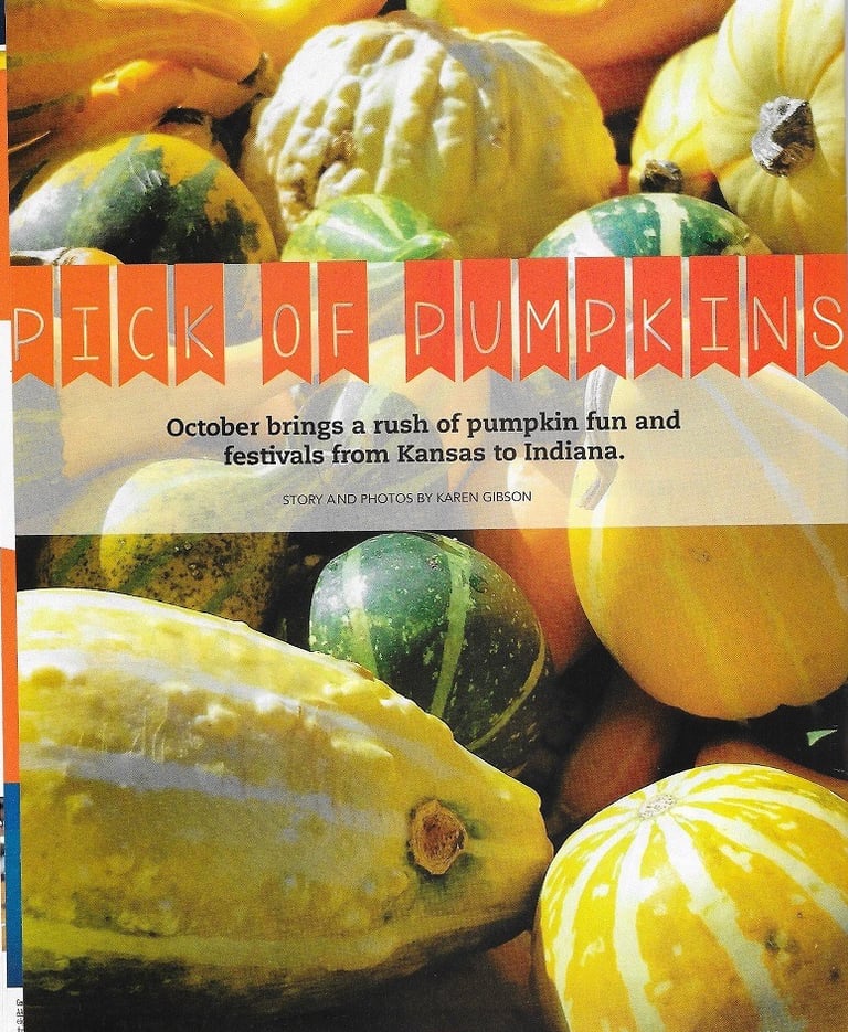 AAA fall travel featuring pumpkins and gourds
