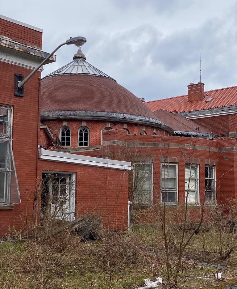 Beautiful Exgterior of JN Adams Urbex Abandoned TB hospital New York