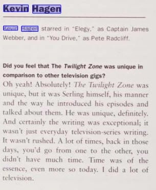 Kevin Hagen interview about The Twilight Zone