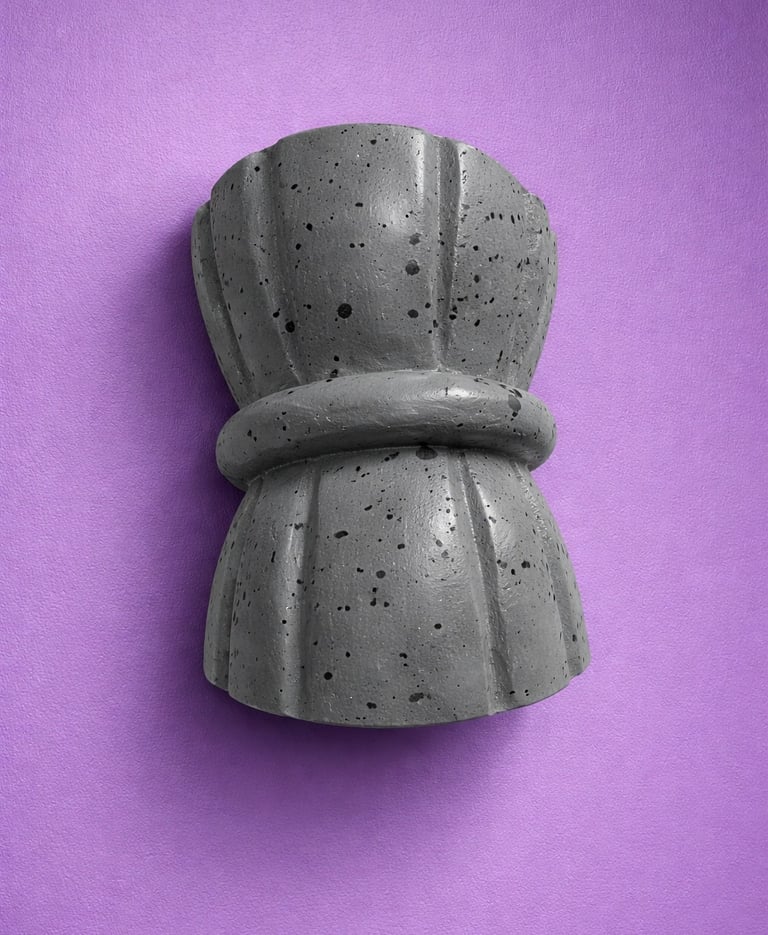 arbotante gris tipo concha en fibra de vidrio