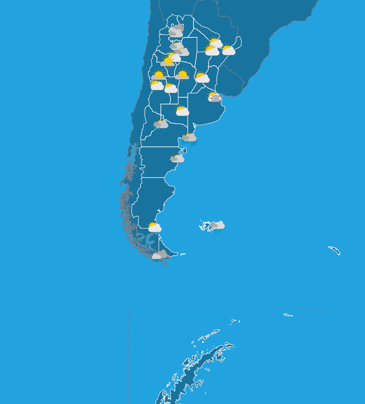 Argentina Weather Map
