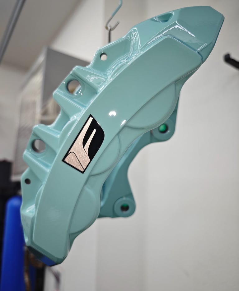 RCF calipers in Tiffany Blue for a Lexus IS