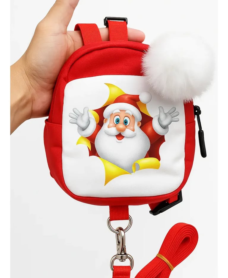 Acessórios Mochila Natal Para Pet Com Guia (até 7kg)