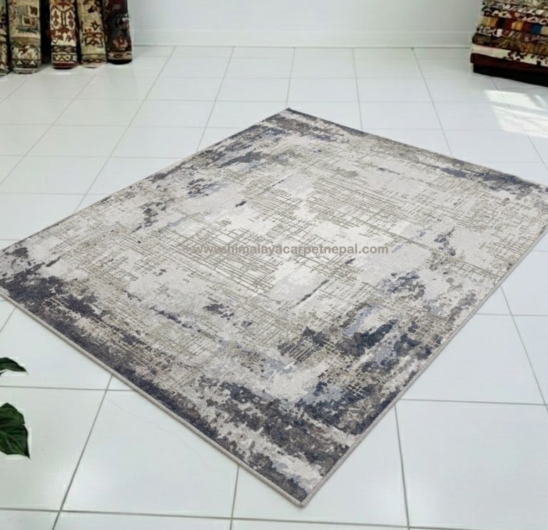 Custom Rugs - Contemporary abstract rug with Architectural Drawing 