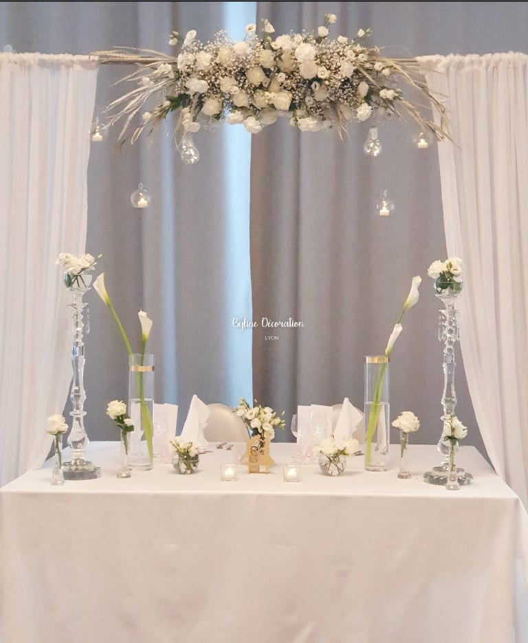 décoration table des mariés