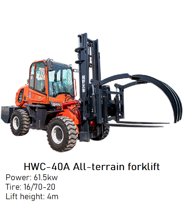 Brand New 61.5kw HWC-40A All Terrain Forklift image