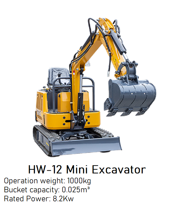 Brand New 1000kg HW-12 Mini Crawler Excavator image