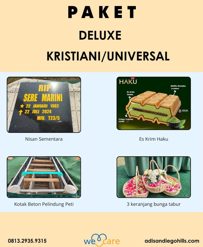 San Diego Hills Memorial Park Paket pemakaman Deluxe Kristiani Ekslusif
