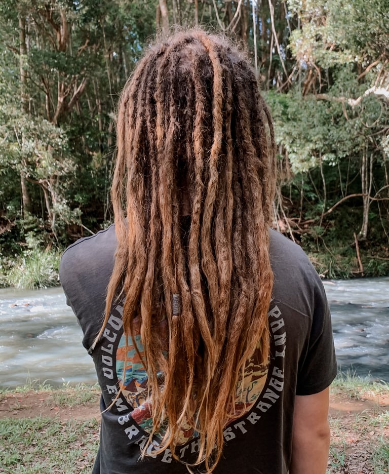 a man with dreadlocks
