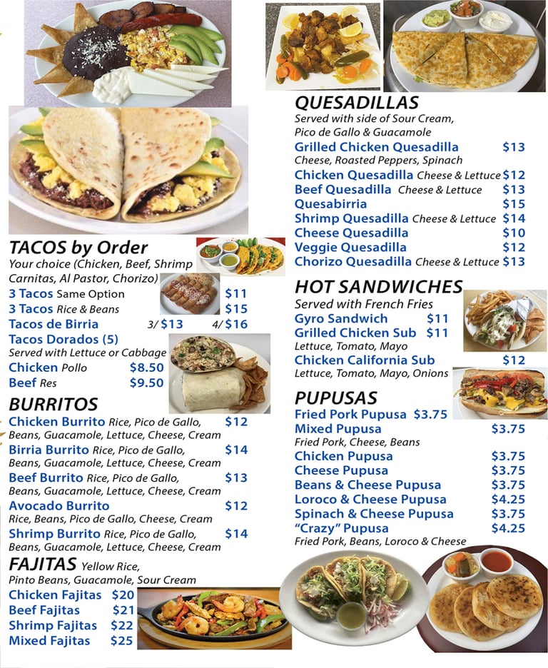 sabor latino latin mexican guatemalan food delivery byob