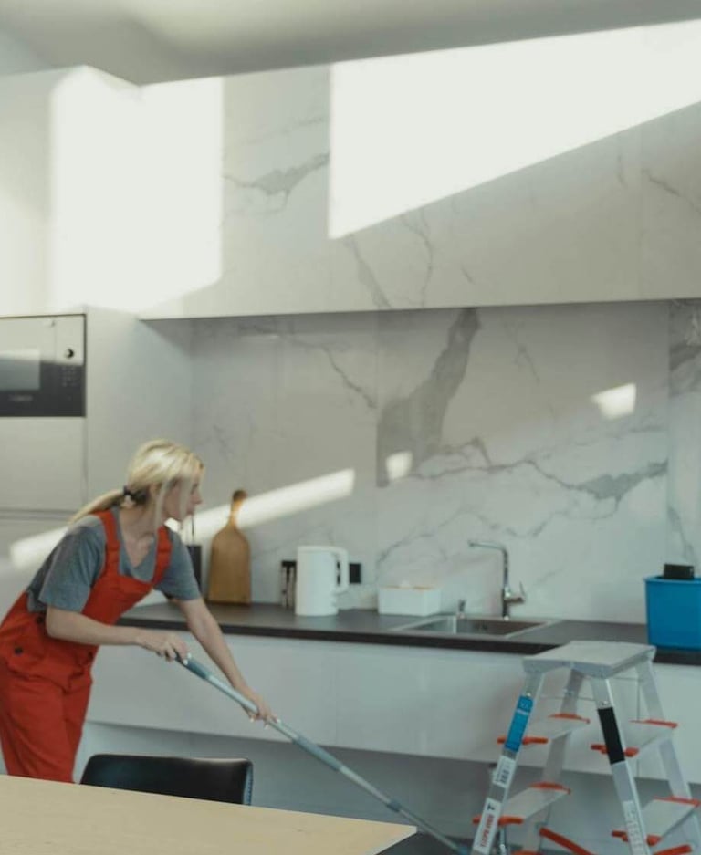 clean kitchen after housekeeping service